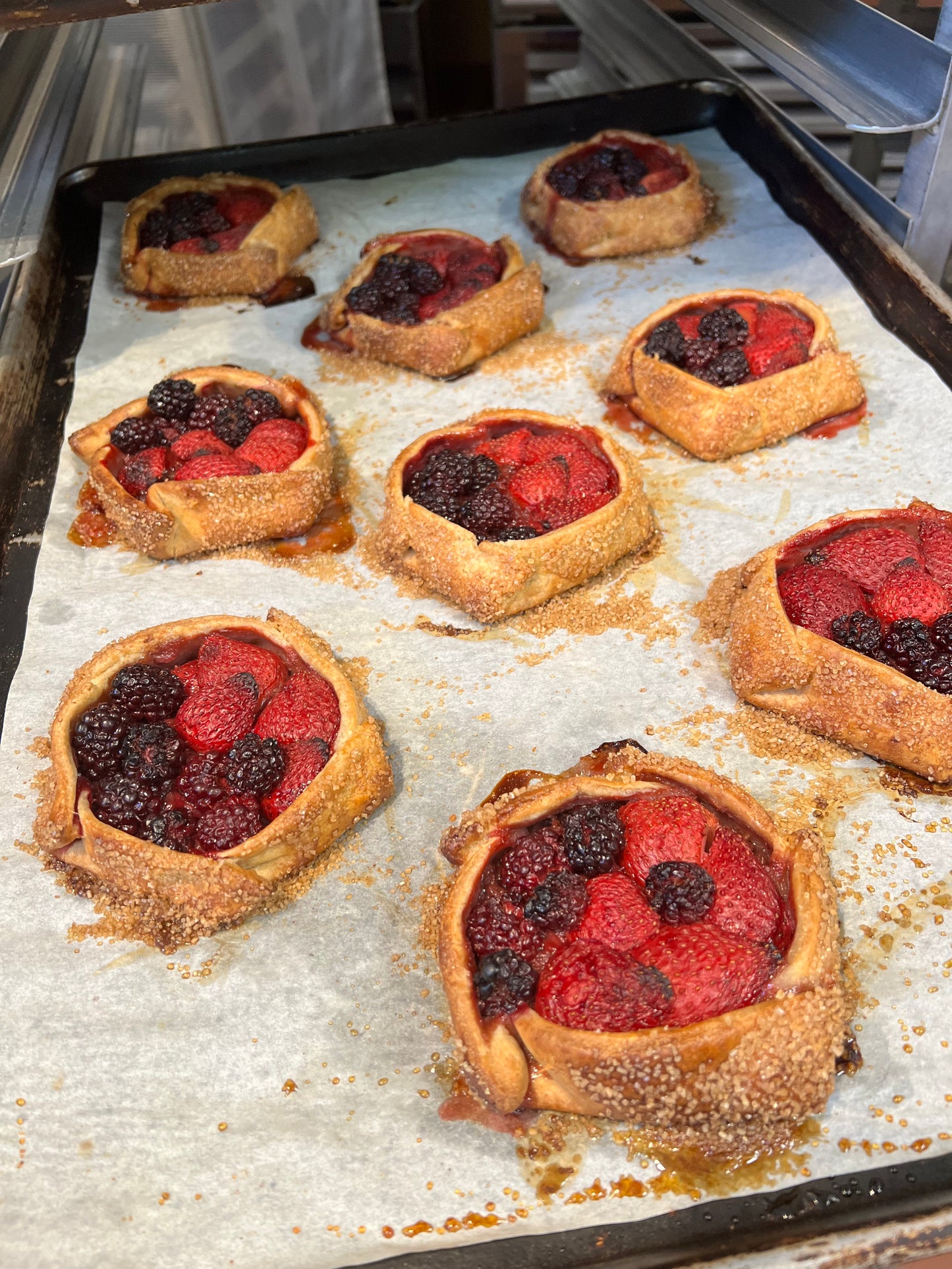 BERRY GALETTE with a Chocolate Sunflower Frangipane