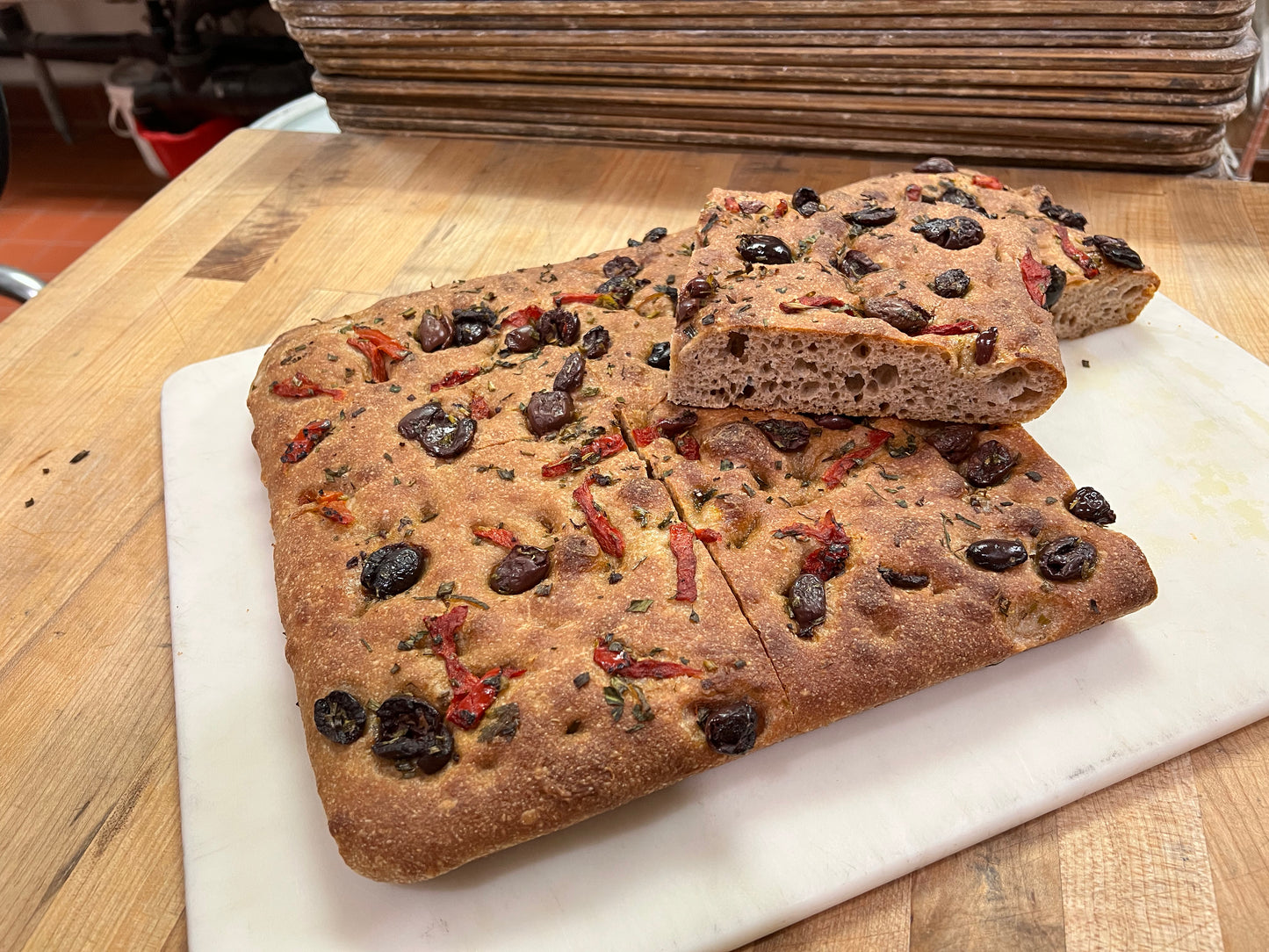 Focaccia w/ Olives & Shaved Fennel