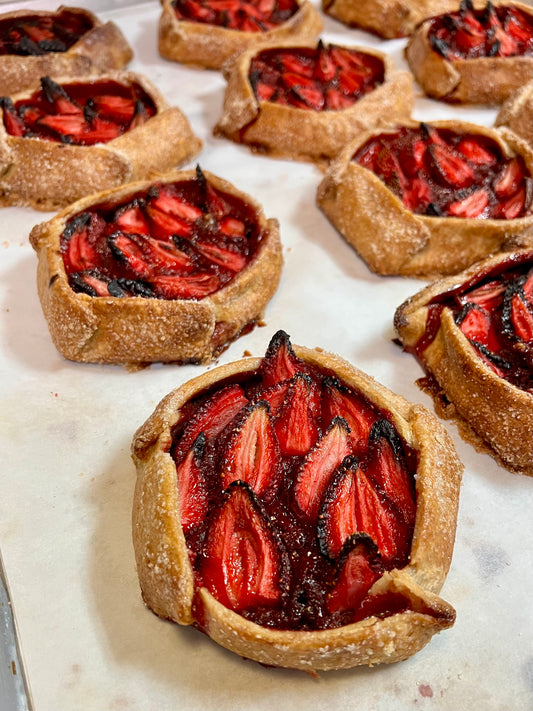 Strawberry Galette w/ Chocolate Almond Frangipane